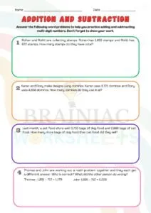 class 4 maths worksheet