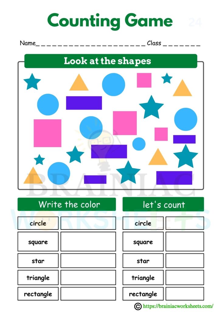 ukg maths worksheet