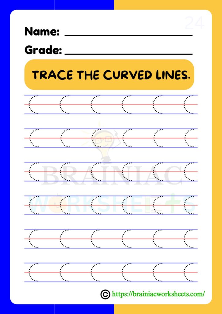 right curve tracing worksheet