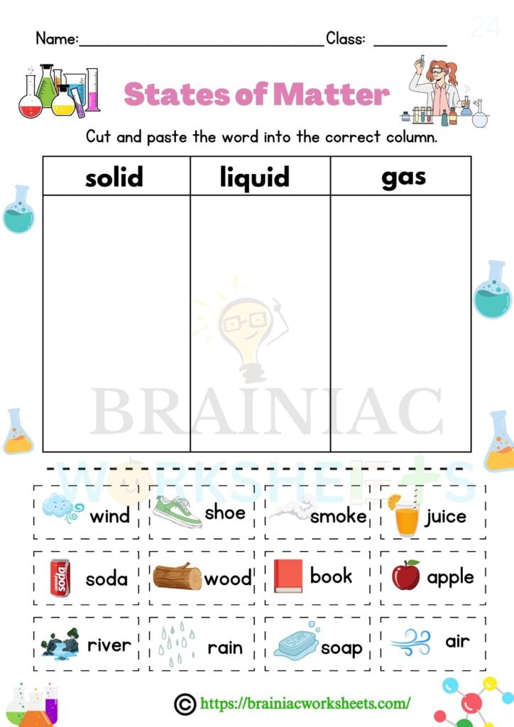 class 3 science worksheet