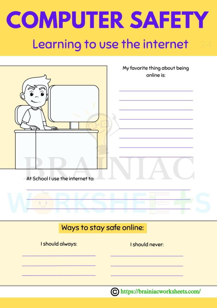 computer worksheet for class 3