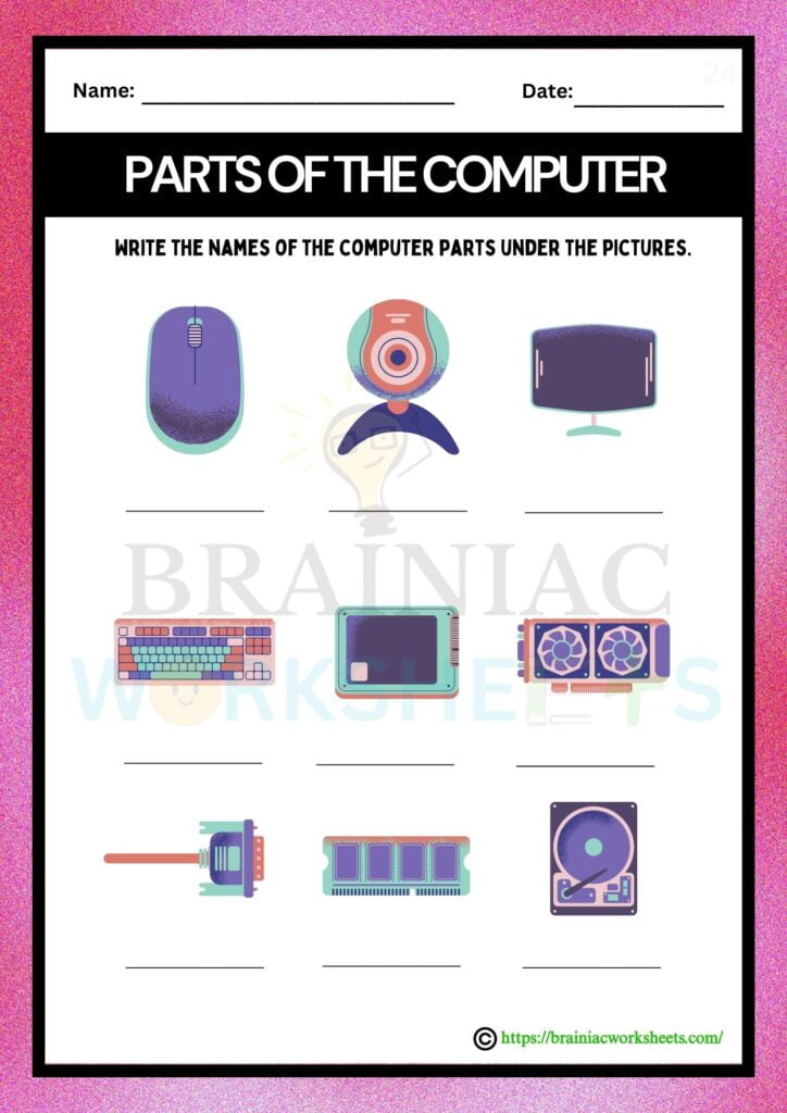 computer worksheet for class 2