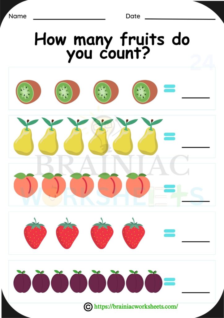 lkg maths worksheet