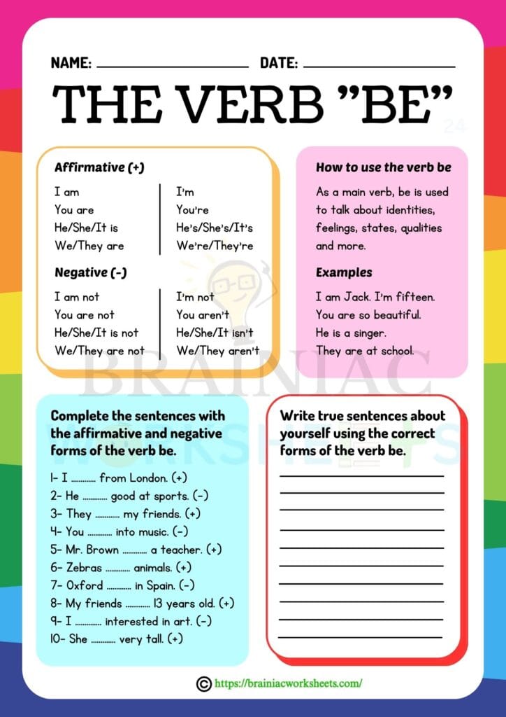 english worksheet for class 4