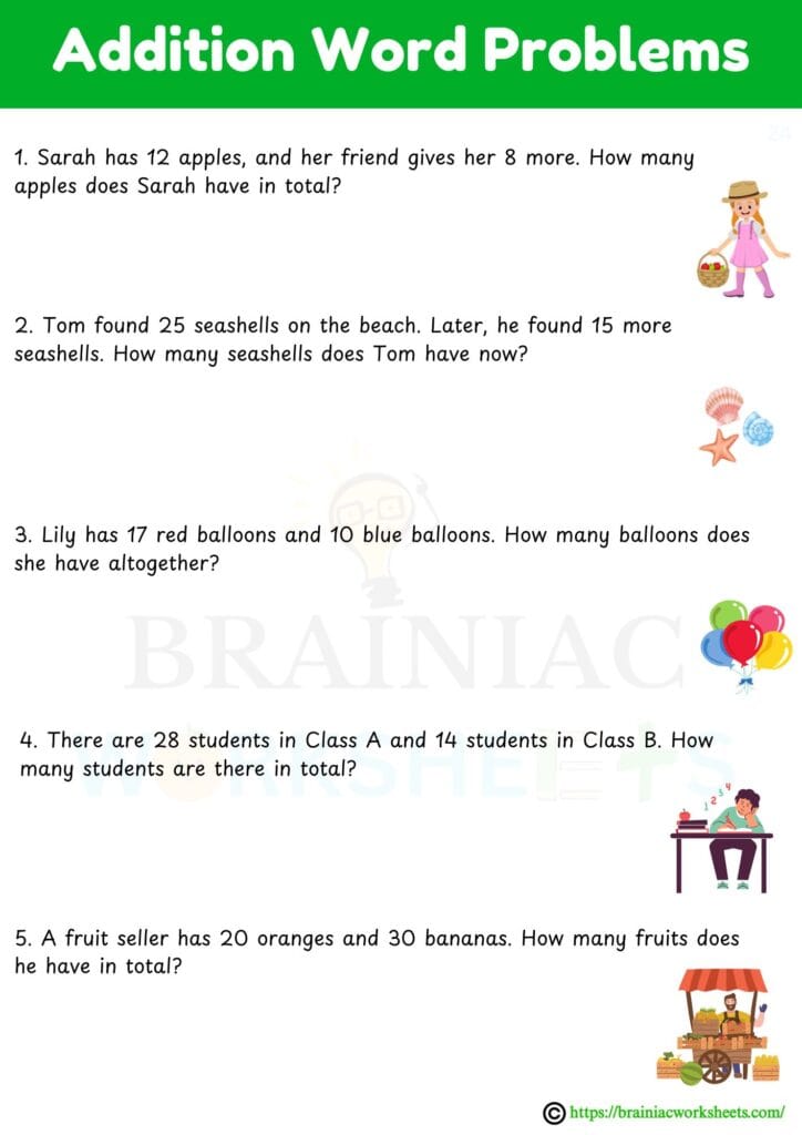 maths worksheet for class 2