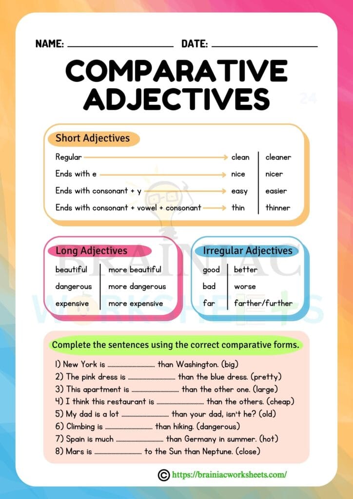 english worksheet for class 5