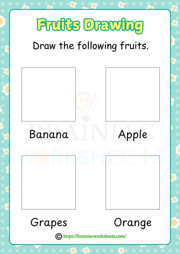 drawing worksheet for class 1