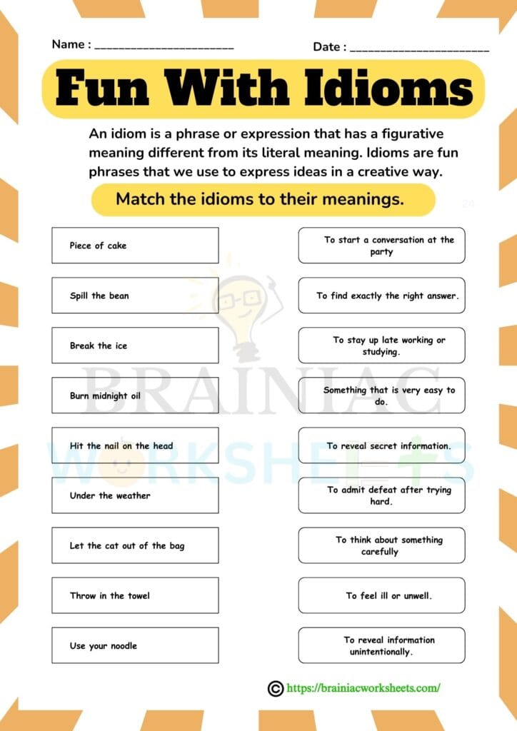 english worksheet for class 5