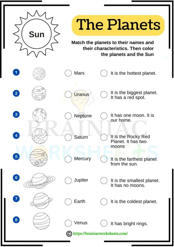 science worksheet for class 4