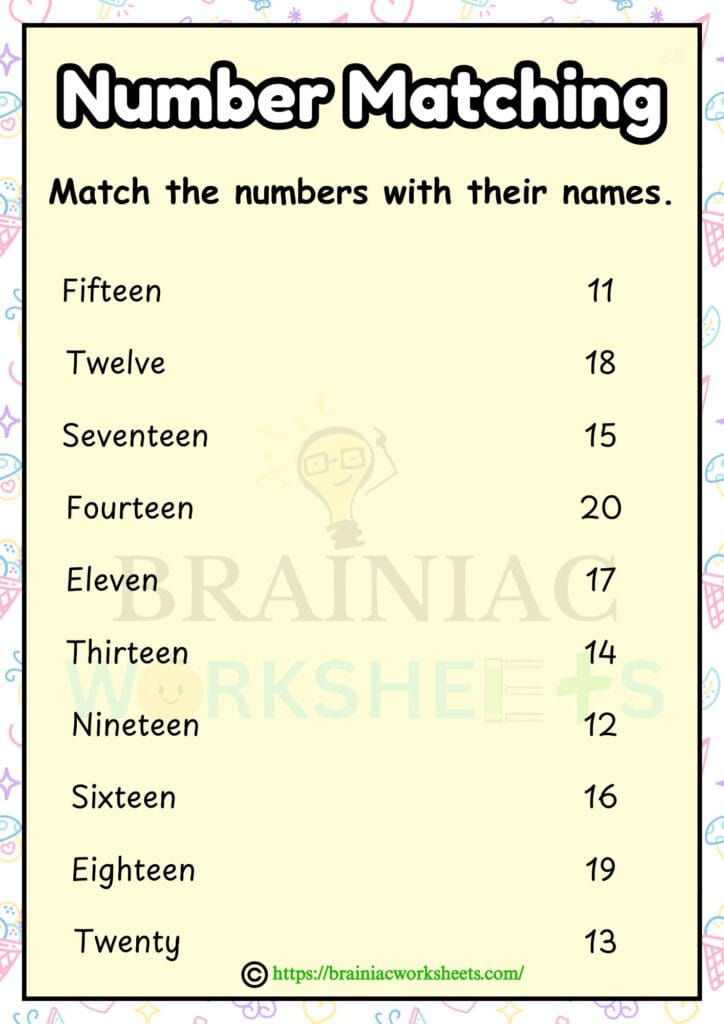 ukg maths worksheet