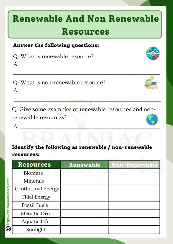 science worksheet for class 5