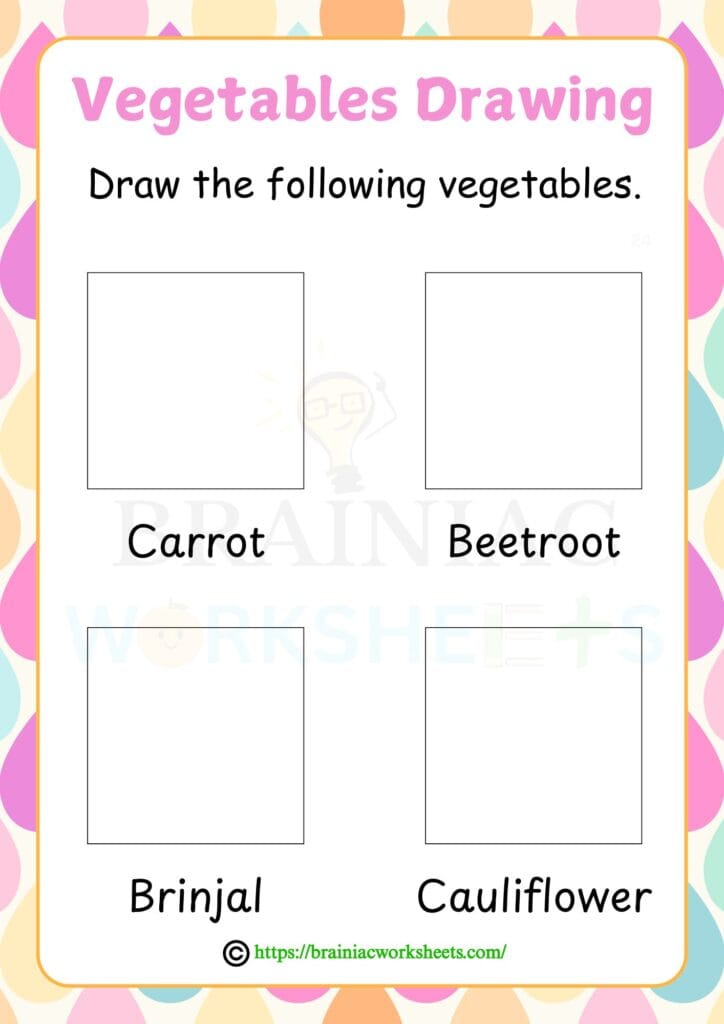 drawing worksheet for class 1