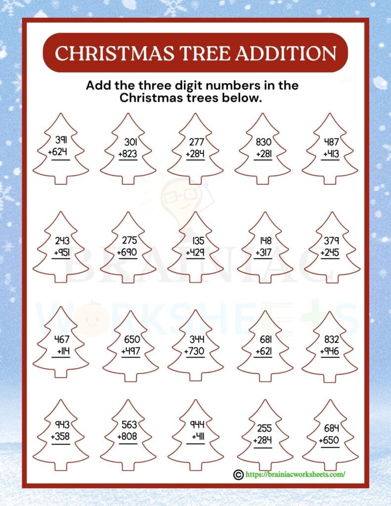 maths worksheet for class 3