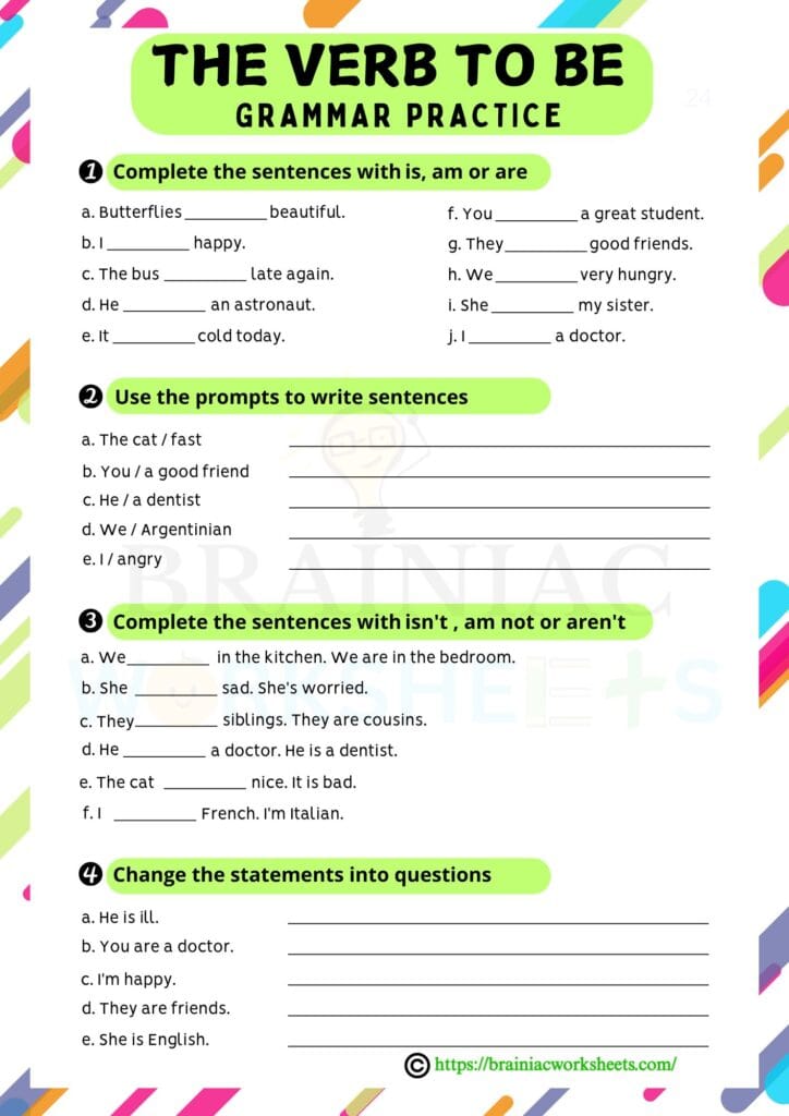 english worksheet for class 5