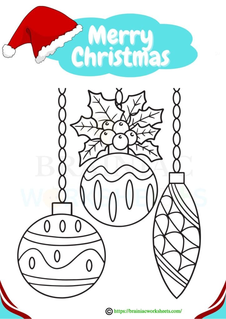 christmas drawing worksheet for class 2