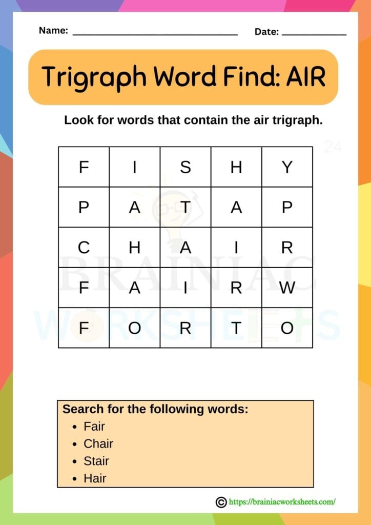 english worksheet for class 1