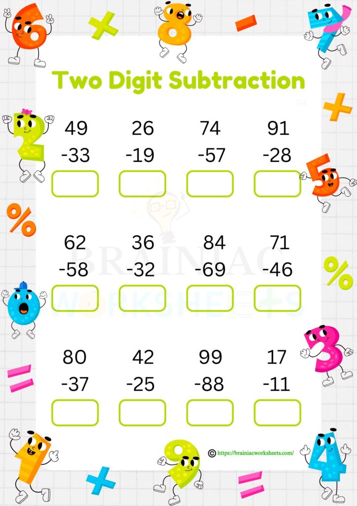 maths worksheet for class 2