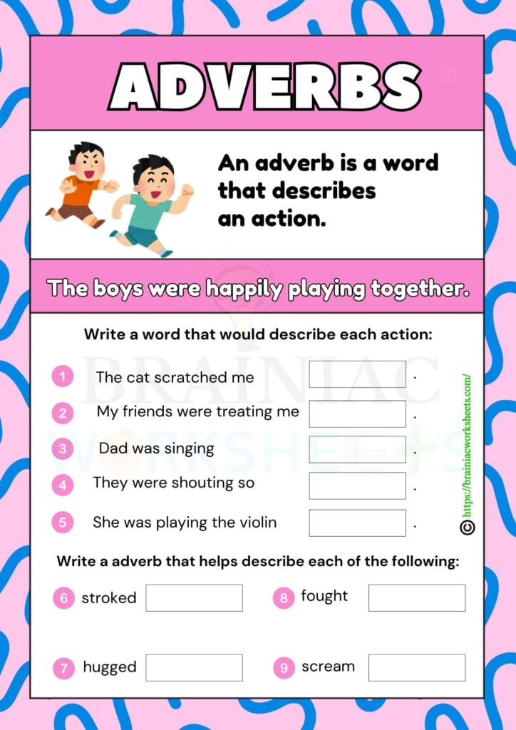 english worksheet for class 3