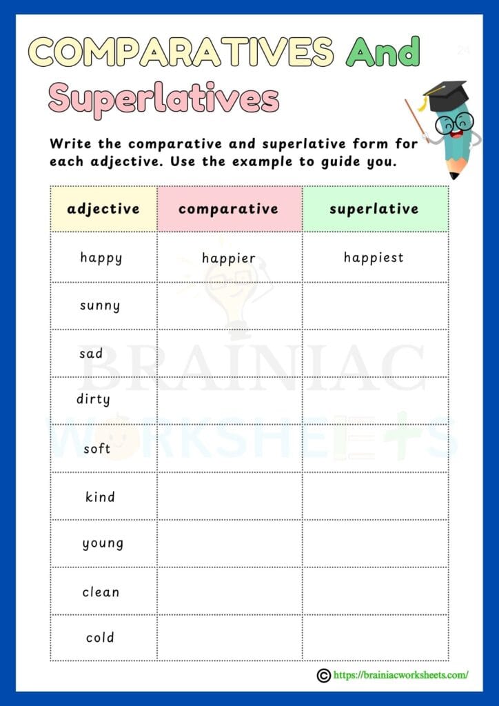 english worksheet for class 4