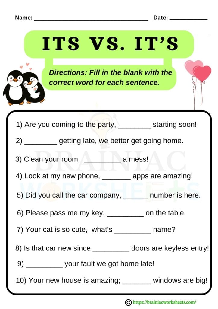 english worksheet for class 3