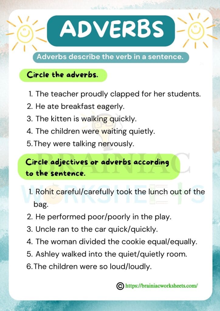 english worksheet for class 3