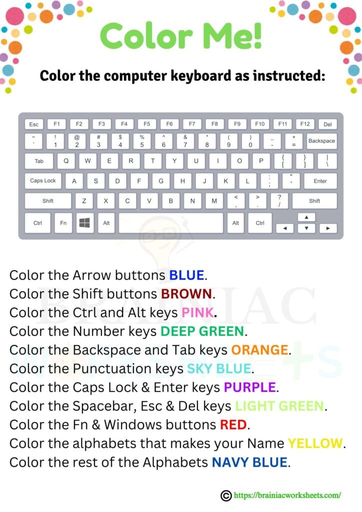 computer worksheet for class 2
