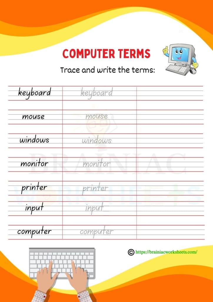 ukg computer worksheet