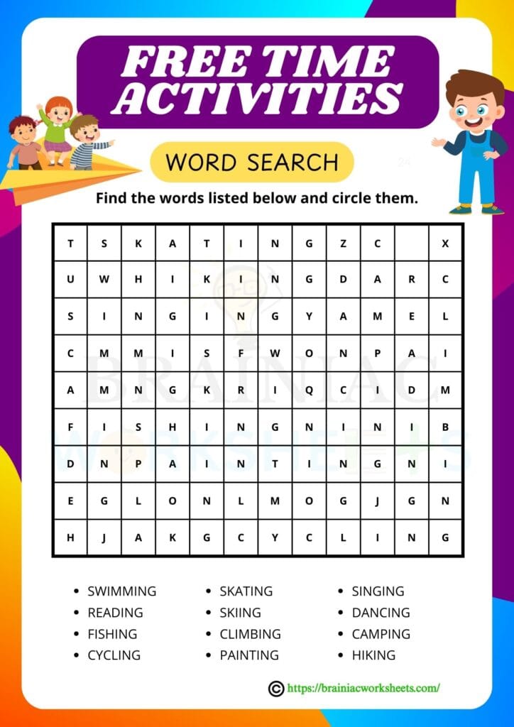 english worksheet for class 3