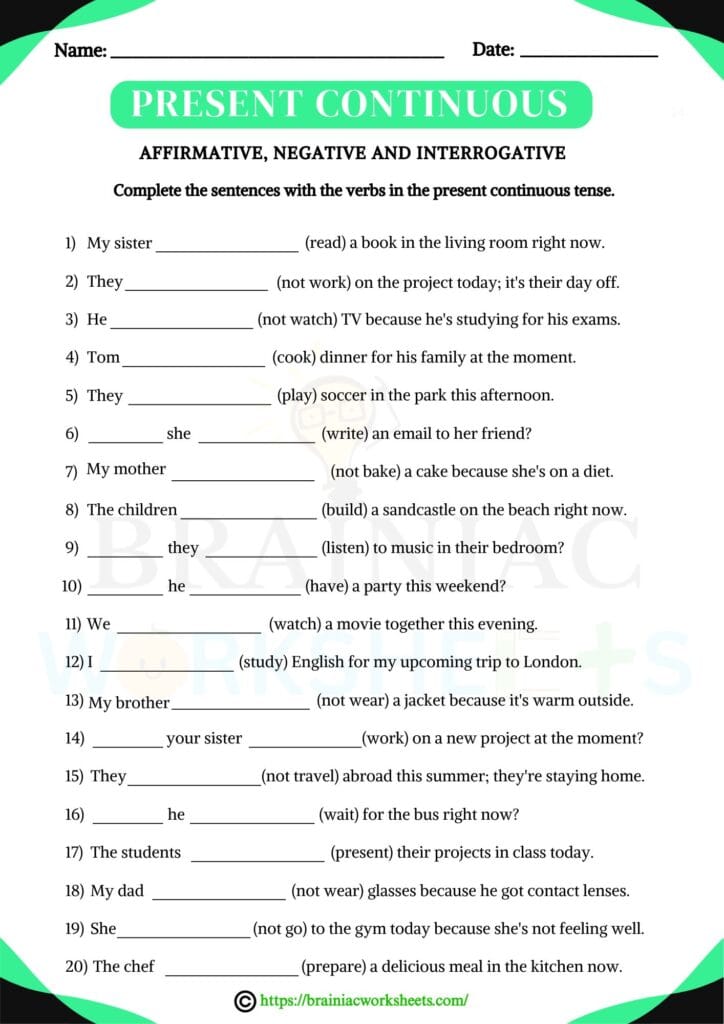 english worksheet for class 5