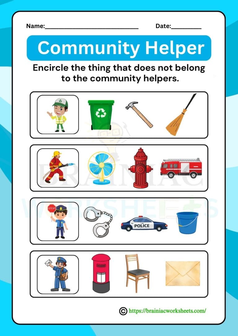 EVS worksheet for class 1