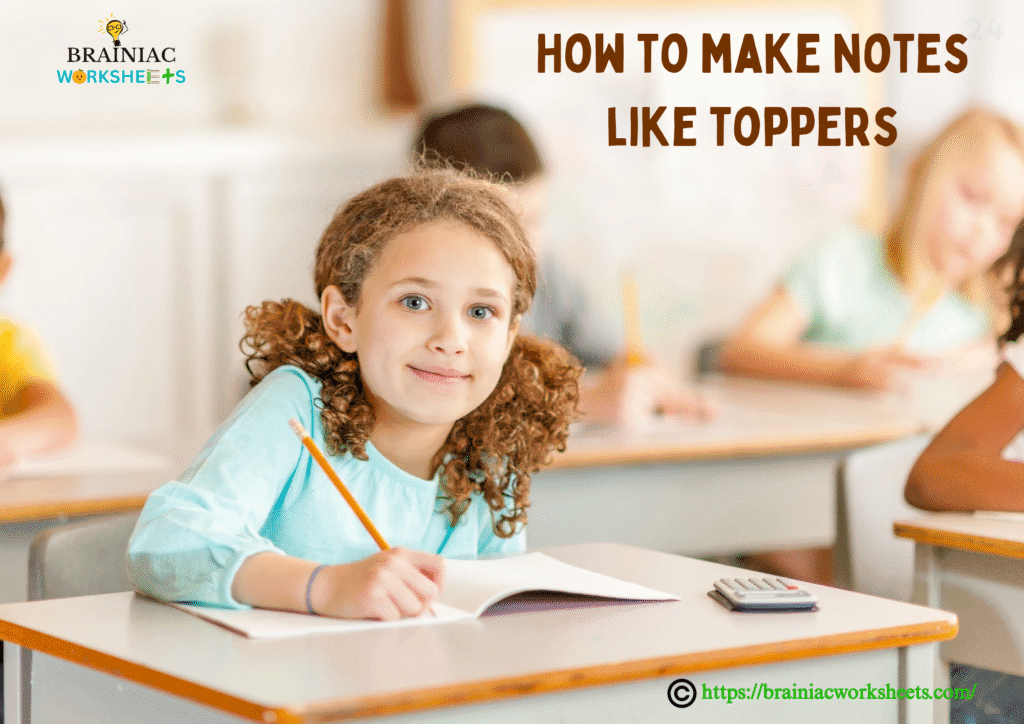 how to make notes from textbook