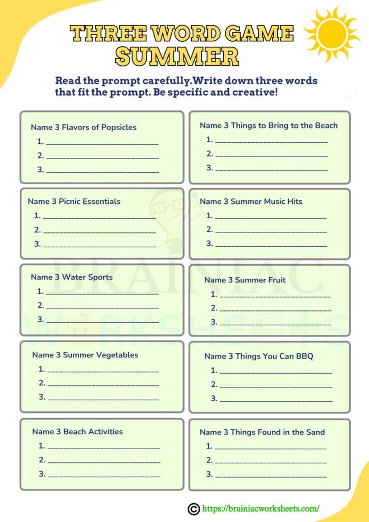 EVS worksheet for class 3