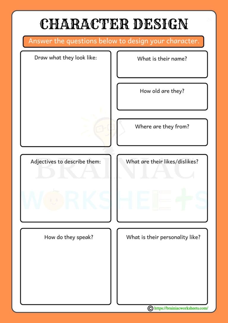 English worksheet for class 5