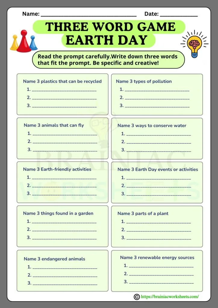 EVS worksheet for class 4