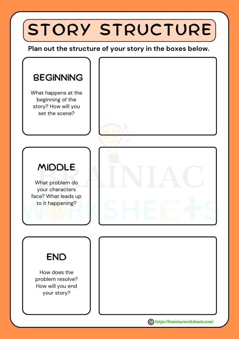 English worksheet for class 4