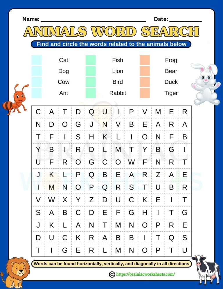 English worksheet for class 1