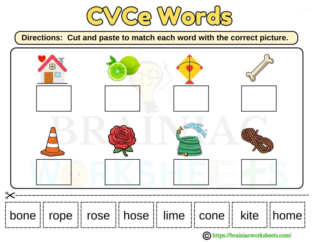 ukg English worksheet