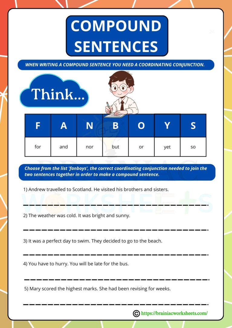 English worksheet for class 3