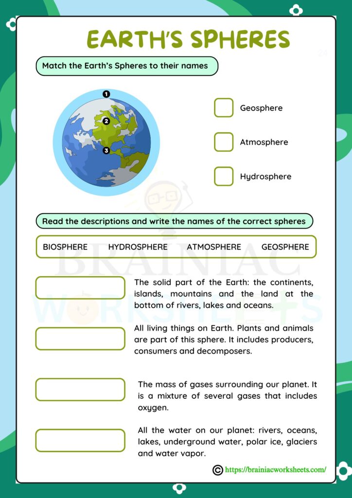 science worksheet for class 4