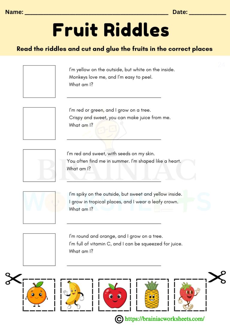 English worksheet for class 2