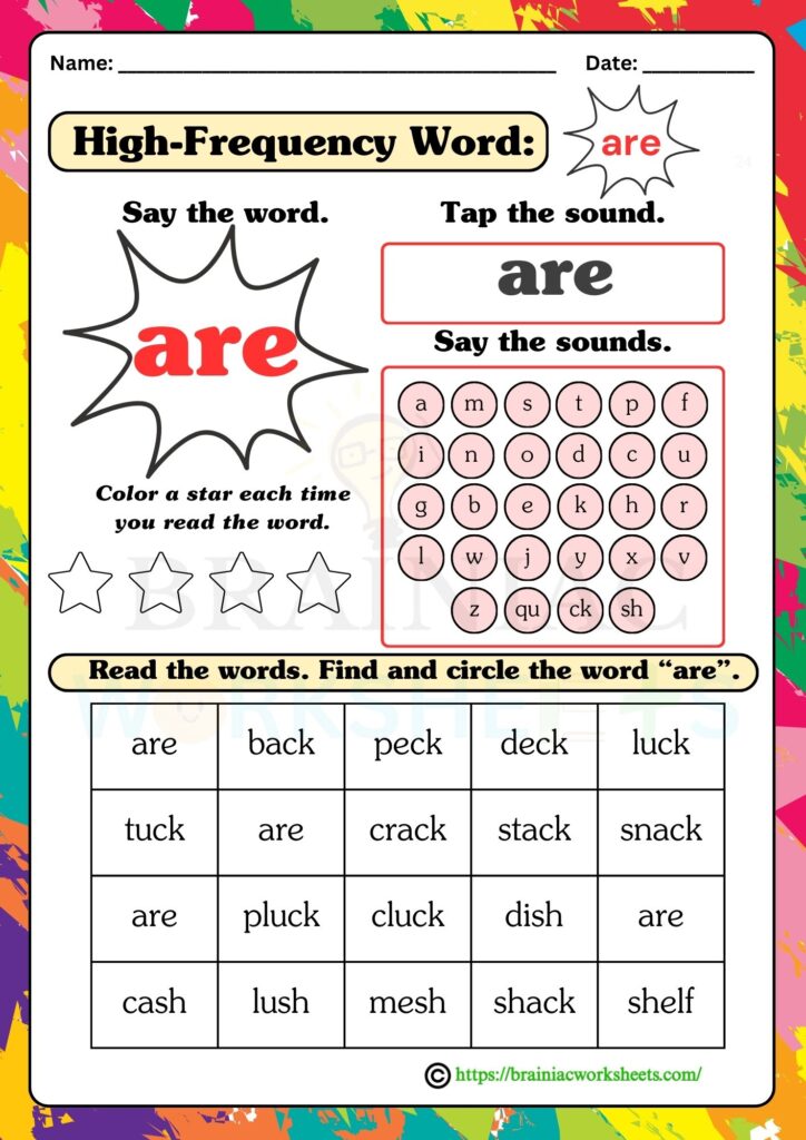 ukg English worksheet