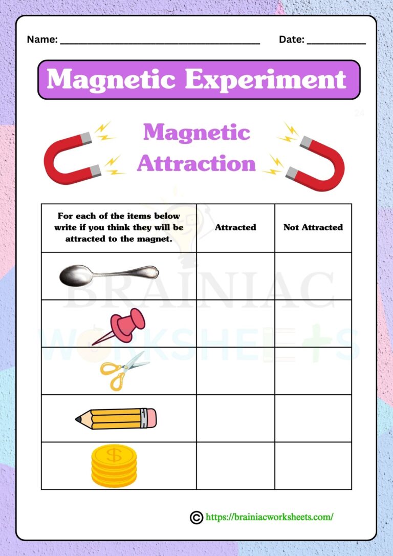 science worksheet for class 2