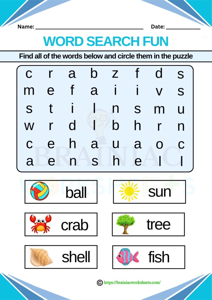 ukg English worksheet