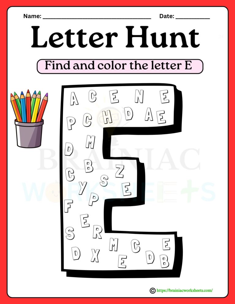 lkg English worksheet