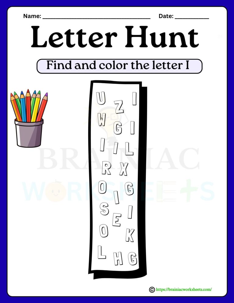 lkg English worksheet